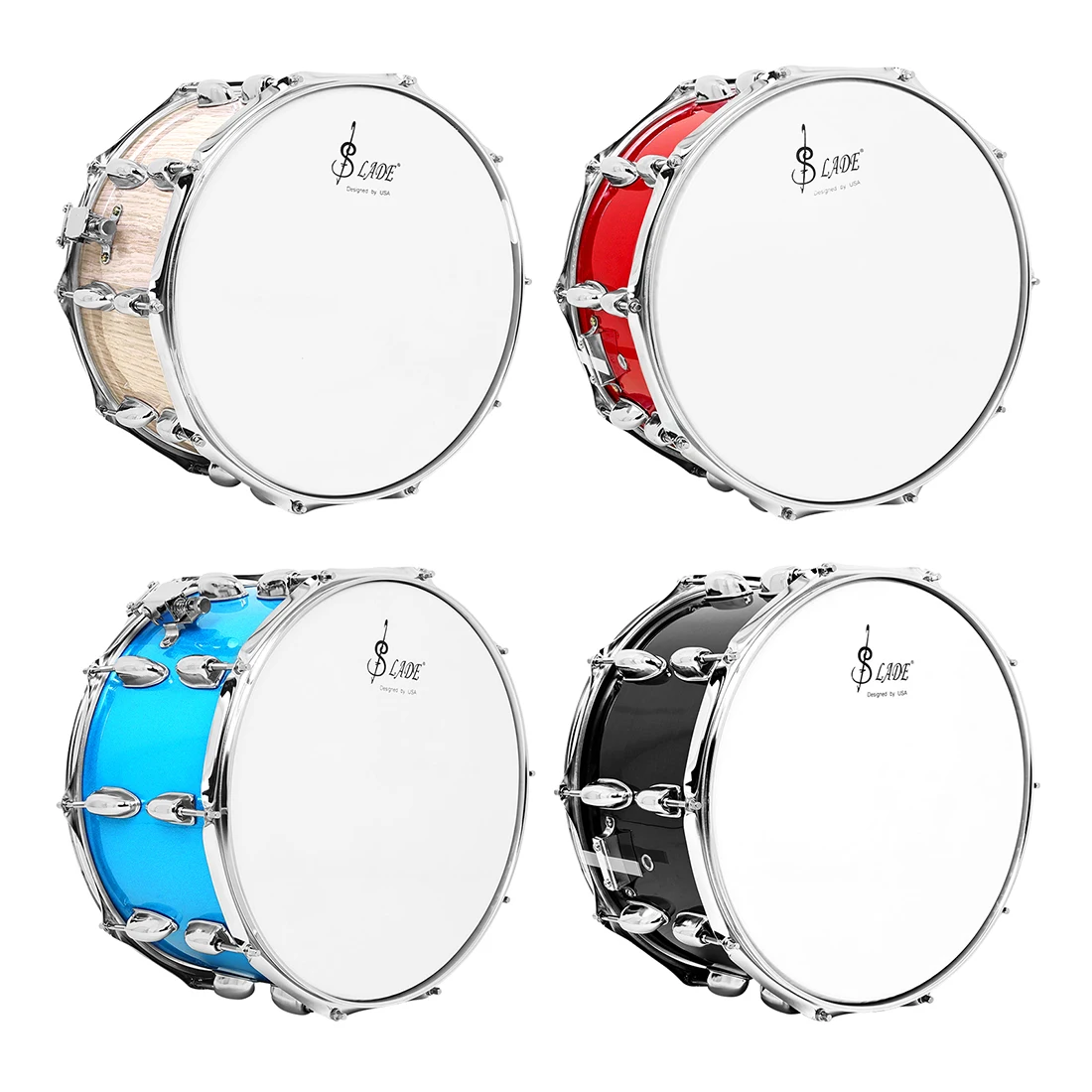 

SLADE Snare Drum 14x8 Inch Portable Drum Set with Drumsticks Shoulder Strap Drum Key Percussion Instrument Parts Accessories