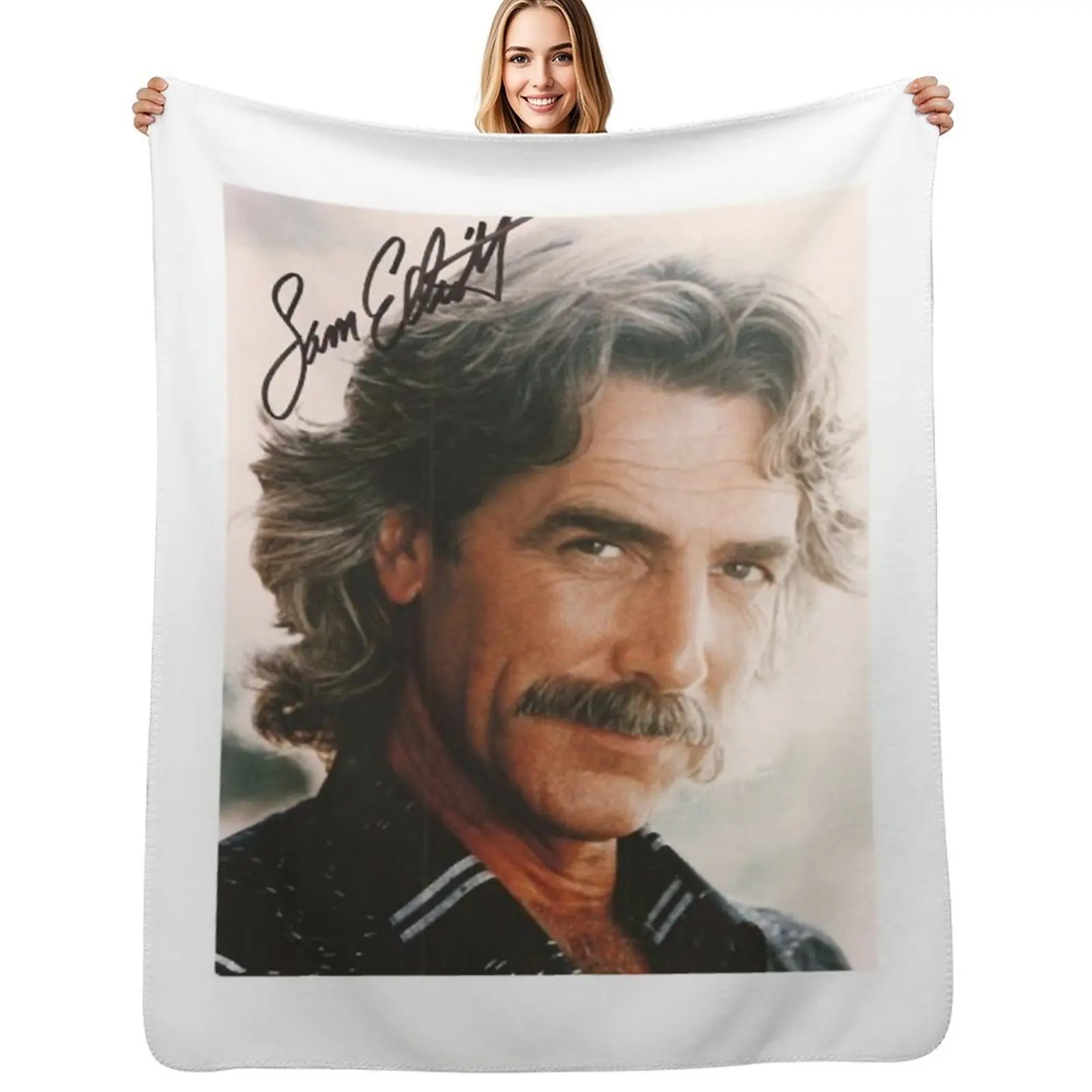 

Sam Elliot Actor Received Many National Awards Golden Globe AcademyGift For Fan Throw Blanket Hair Blankets