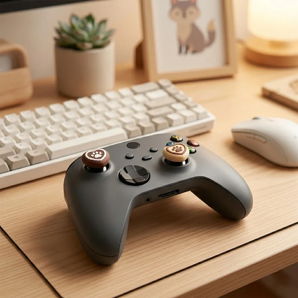 Data Frog Joystick Caps Compatible with PS5, PS4, Xbox Series X/S, Switch 2 - Silicone Thumb Grips Analog Stick Covers view 3