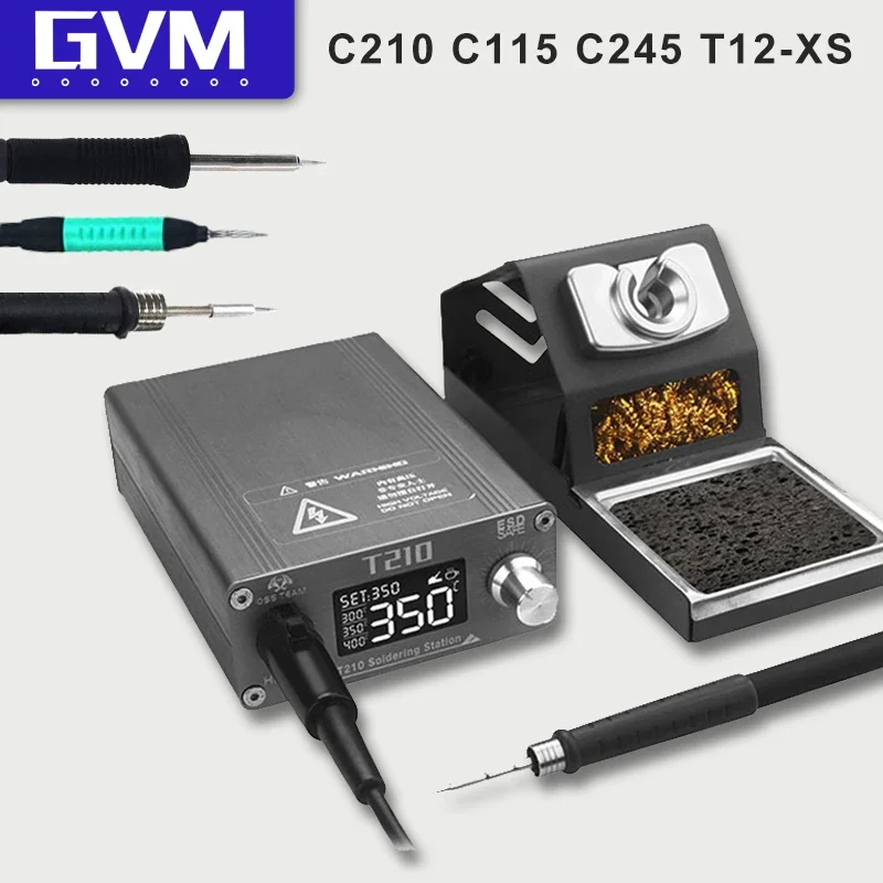 

GVM Soldering Station Compatible JBC Soldering Iron Tips C210/C245/C115/T12 Handle Lead-free Electronic Welding Rework Station