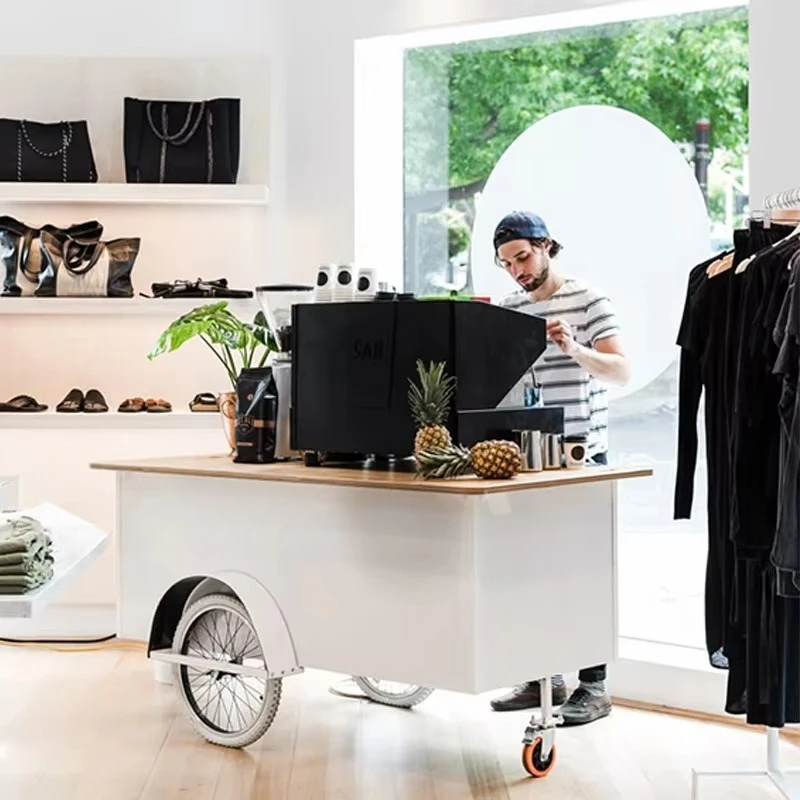 

Custom Candy Cart Removable Coffee Cart Portable Coffee Cart with Water System