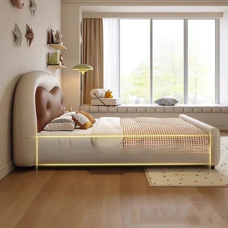 #Children Castle Massage Bed Baby Double Bedroom Modern Bed Design Girls Full Simple Sleeping Letto Matrimoniale Home Furniture
