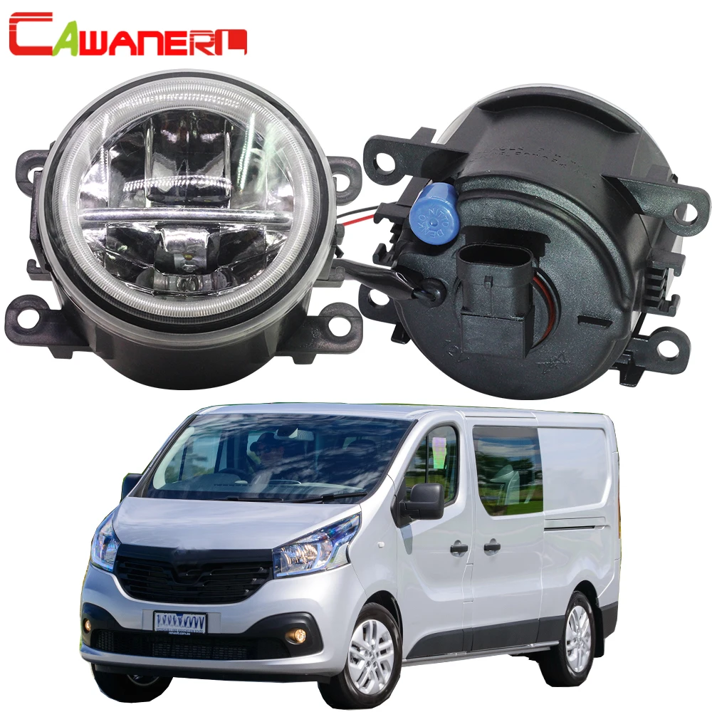 

2 Pieces Car Angel Eye Fog Light Assembly For Renault Trafic 3 III X82 2015-2020 Front LED Fog Daytime Running Lamp DRL H11 12V