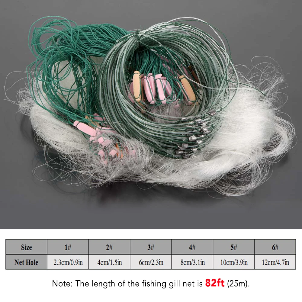Imagen 7: Red de pesca de monofilamento Lixada de 25 m y 3 capas con flotador, equipo de pesca para pescadores