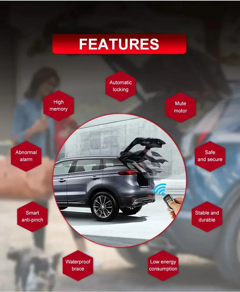 Najnowocześniejsza technologia nadaje się do elektrycznego podnośnika klapy bagażnika Toyota Sienta, wyposażonego w czujnik nożny.