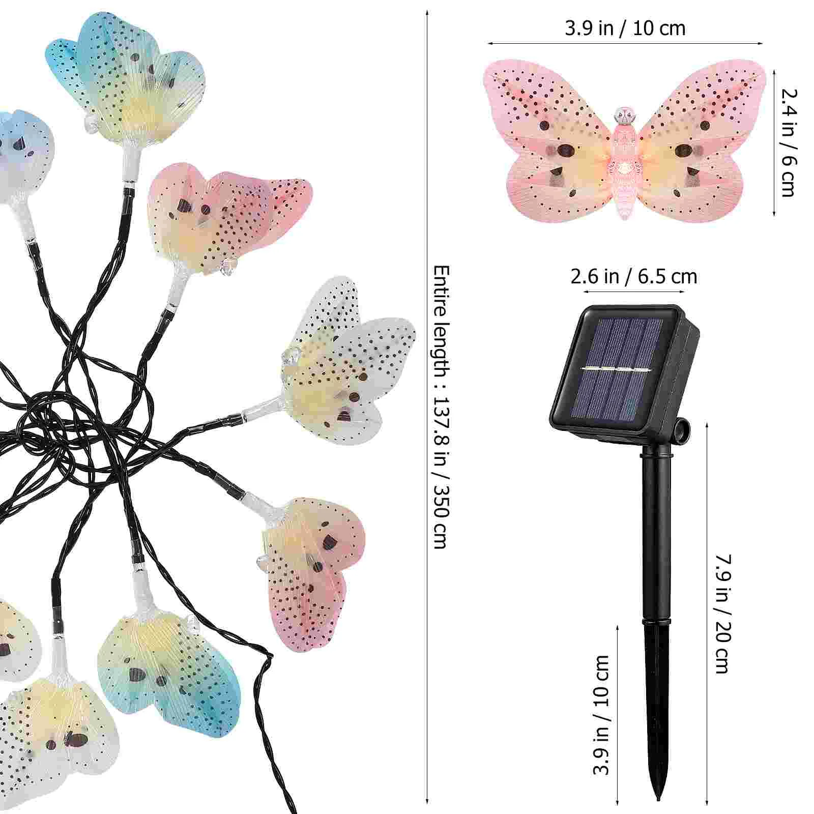 Lampu tenaga surya 12 LED, lampu taman luar ruangan, lampu dekorasi serat optik multiwarna tahan air untuk taman halaman teras