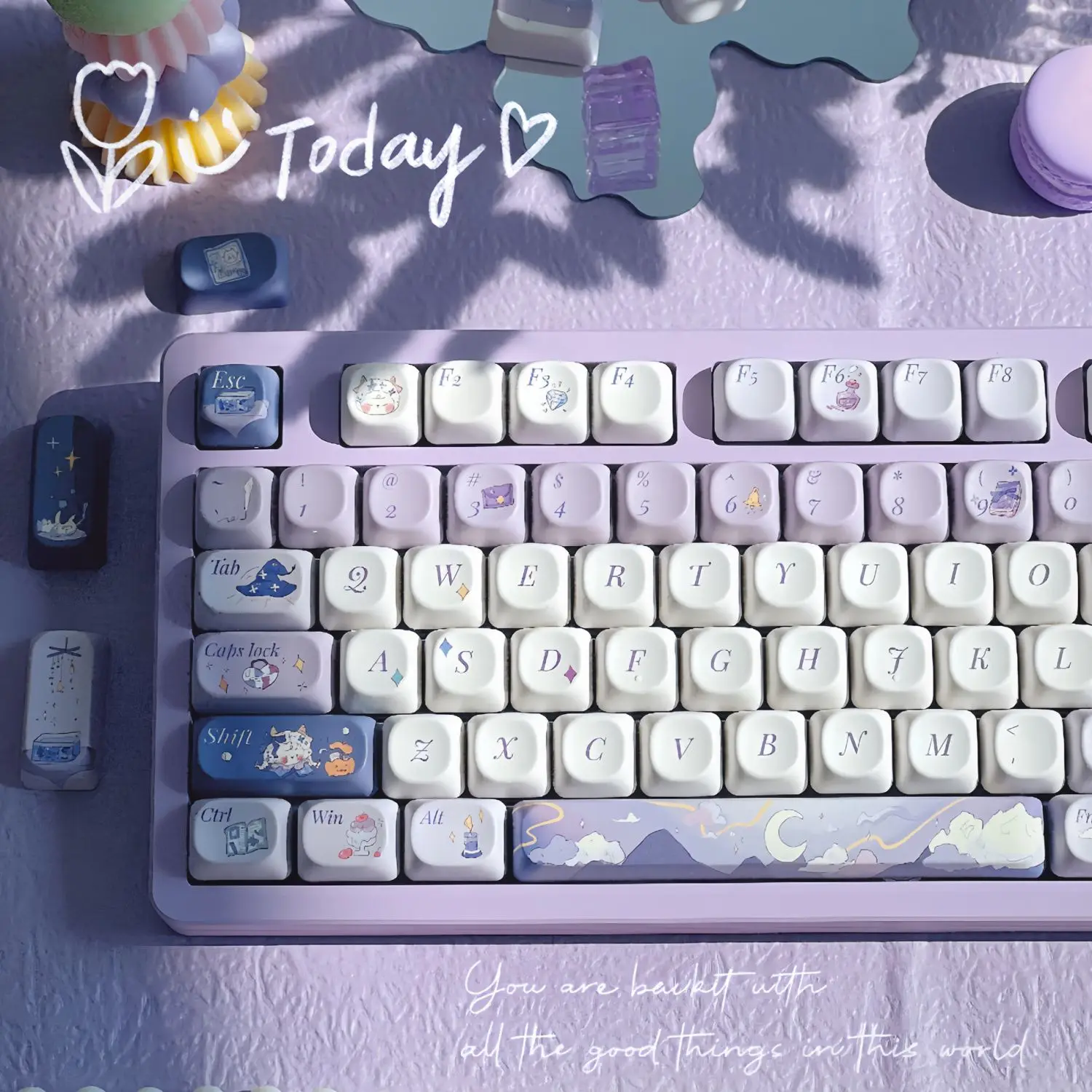 غطاء مفاتيح أكاديمية MOA ارتفاع مادة PBT التسامي غطاء مفاتيح إبداعي ذو قيمة عالية #5