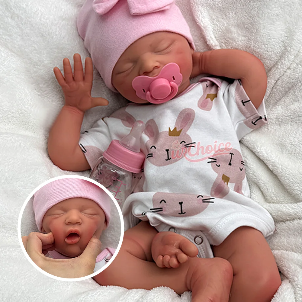 

Ультра реалистичная 20-дюймовая кукла реборн для девочек, спящее лицо, мягкая силиконовая утяжеленная кукла для новорожденных, Muñeca, коллекционная художественная игрушка в подарок