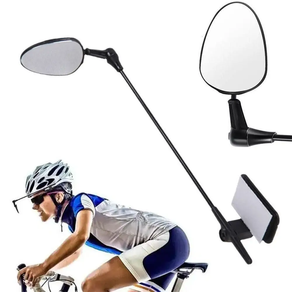 ABS Mountain Bike Rear View Black Adjustable Bicycle Helmet Mirrors Bicycle Accessories Reflector Reflector Flat Mirror