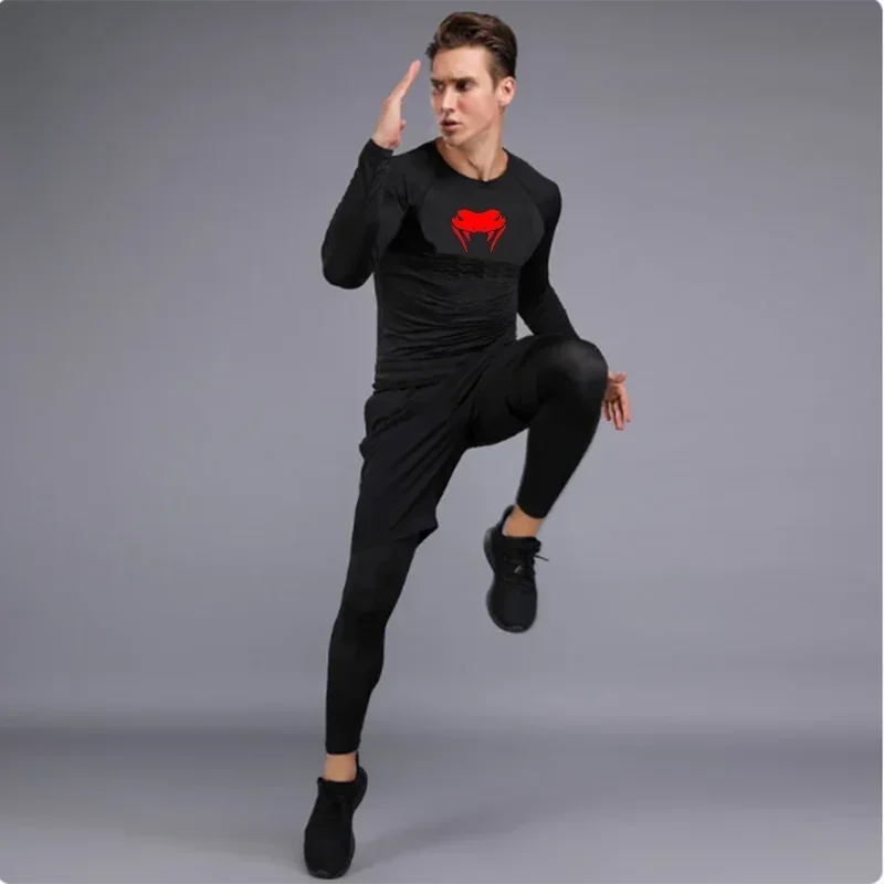 New MMA T-shirts Pants Set Jiu jitsu Rashguard Men Bjj Muay Thai Jerseys Long Sleeve Boxeo Clothing Gym rshirt Tops Pants Shorts