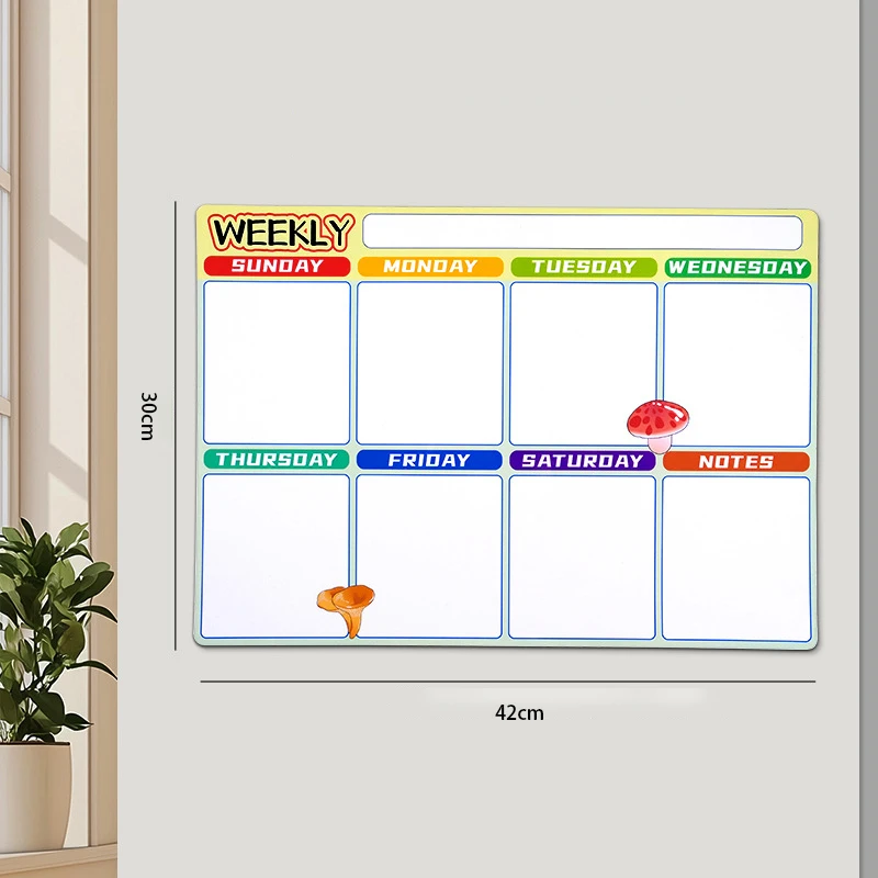 Magnetic Monthly Weekly Planner Calendar Table Dry Erase Whiteboard Blackboard Fridge Sticker Message Board