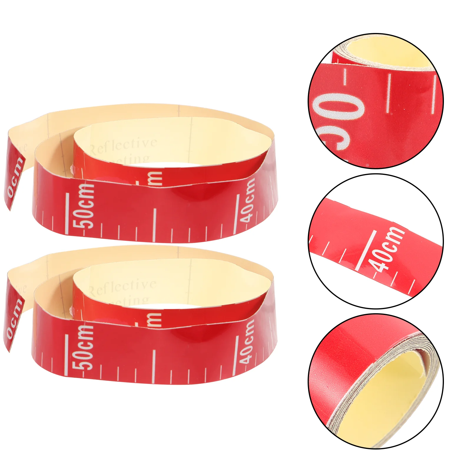 2 Pcs Tank Level Gauge Water Measurement Self-adhesive Tools Stickers Meter Height Gauges Aluminum Foil Pool Measuring