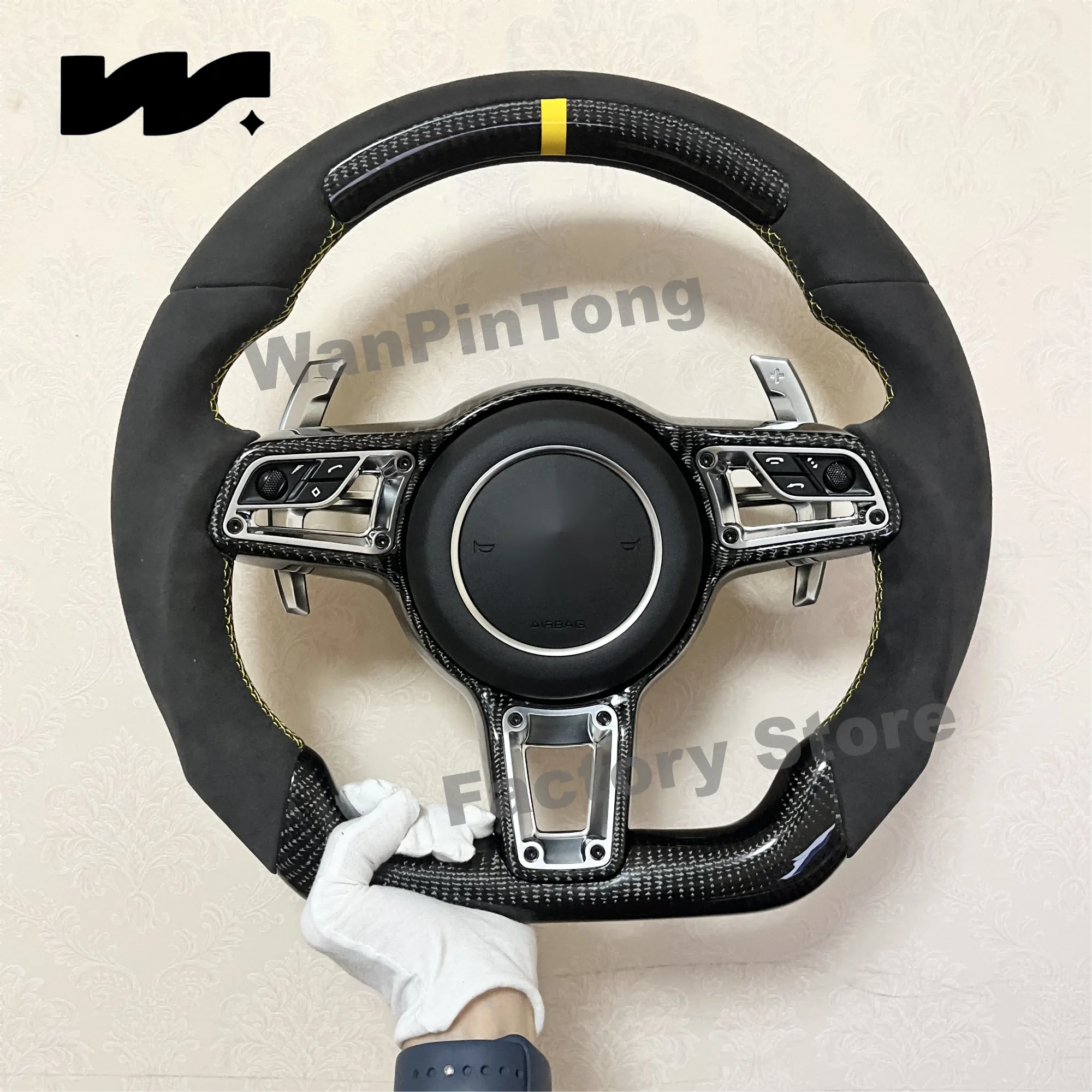 

New steering wheel for Porsche Macan Cayenne Panamera Taycan 718 Cayman 991 992 911 911.2 Carrera GT2 GT2RS GT3 GT3RS GT3 RS GT4