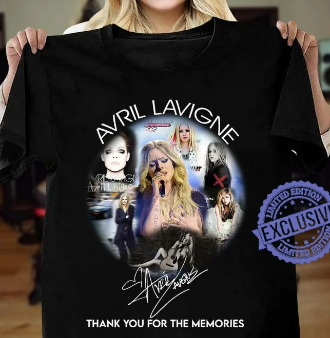 

Avril Lavigne signature t shirt, GIFT BEST// hot Dad gift, mother day