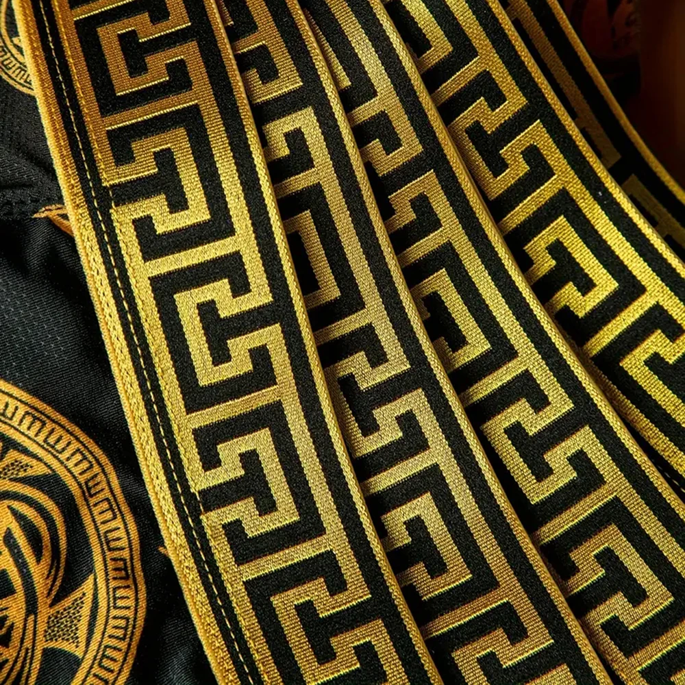 5 قطعة ملابس داخلية رجالية فاخرة مطبوعة بالذهب الأسود ملابس داخلية رياضية غير رسمية ومريحة ملابس داخلية جيدة التهوية للرجال