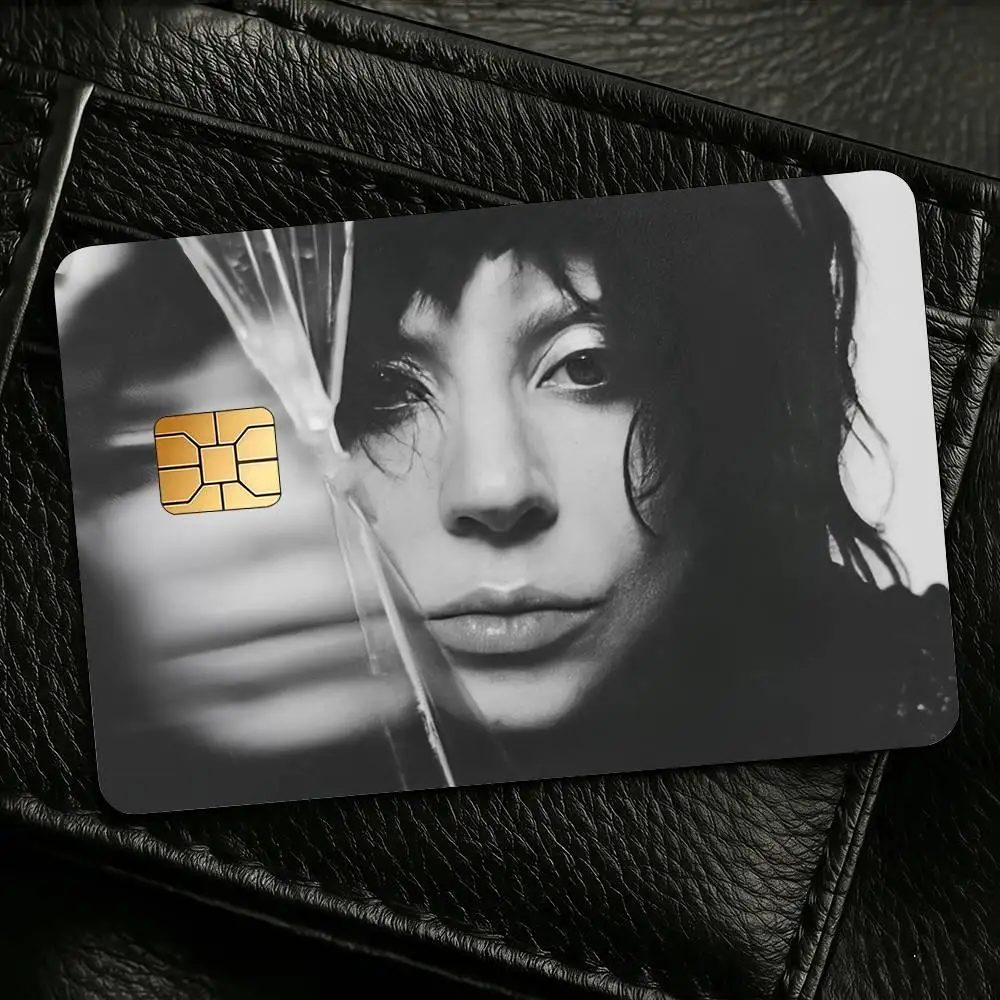 L-LadyES S-Singer G-GagaES Credit Skin Cover Card Stickers 4PCS Film Bus Pass Front Decoration Bank Debit Waterproof