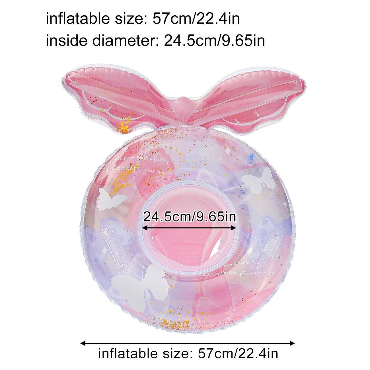 1PC プールフロートリング、インフレータブルスイムチューブ、水泳アクセサリー、夏のウォータースポーツに最適、プールフロートギア