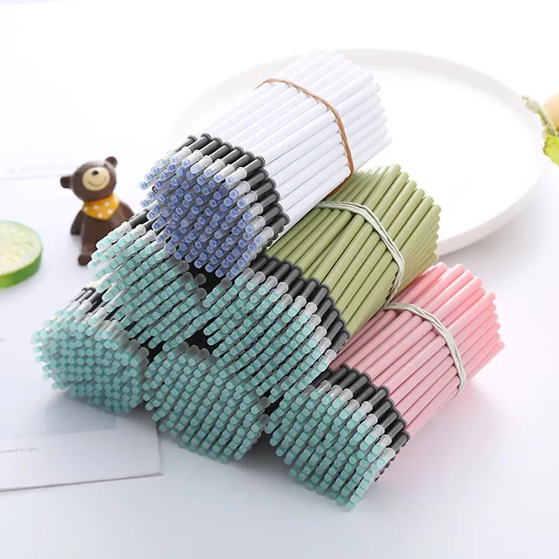 

50 шт./лот, милая ручка-пресс, 0,5 мм, стержень с черными чернилами K35, выдвижная гелевая ручка, стержень с наконечником, цветной стержень, офисные школьные принадлежности