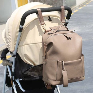 Multifunktionale Lederwickeltaschen Babybeutel mit großer Kapazität, um sich um das Babywechseltaschen für Mutter zu mütterlichem Rucksack im Freien zu kümmern 8 Hauptverkaufs -Leder -Mutterschaftstasche - №1