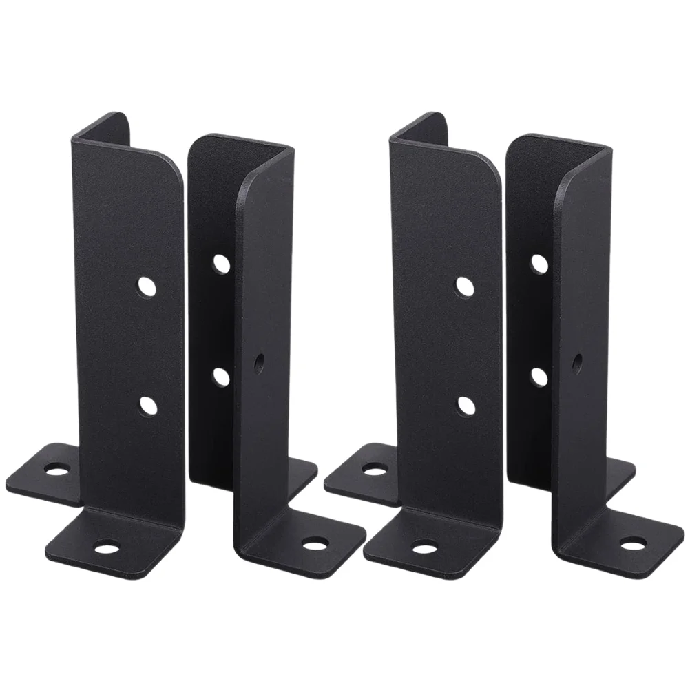 

4 Pcs Patio Post Fixing Bracket Pergola Fence Kit Mailbox Installation (4pcs) Fences Repair Column Anchor Iron Railing