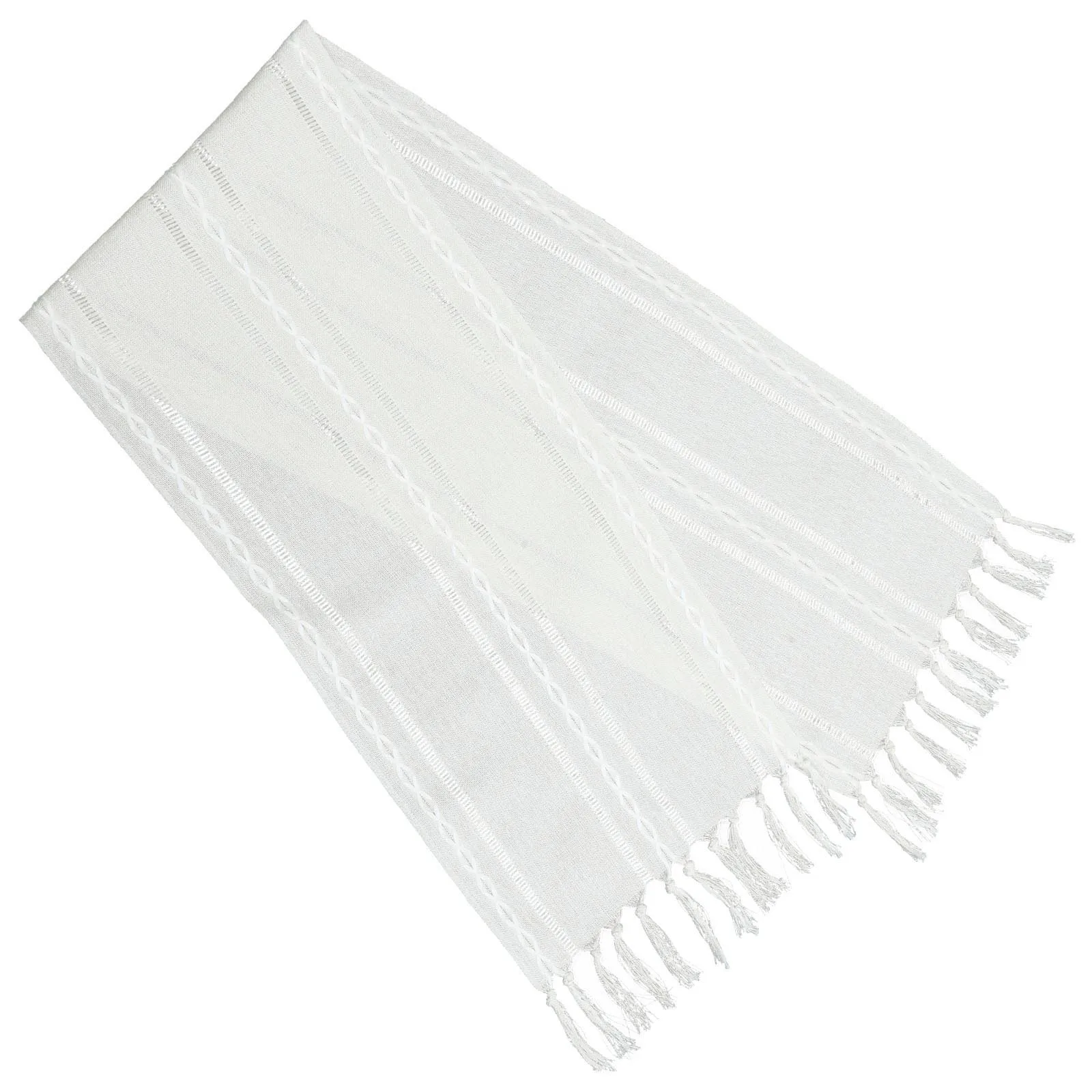 

Long Rustic Table Runner Tassel Farmhouse Style Decorative Wedding Party Dining Table Cover Romantic Banquet Festival Cloth