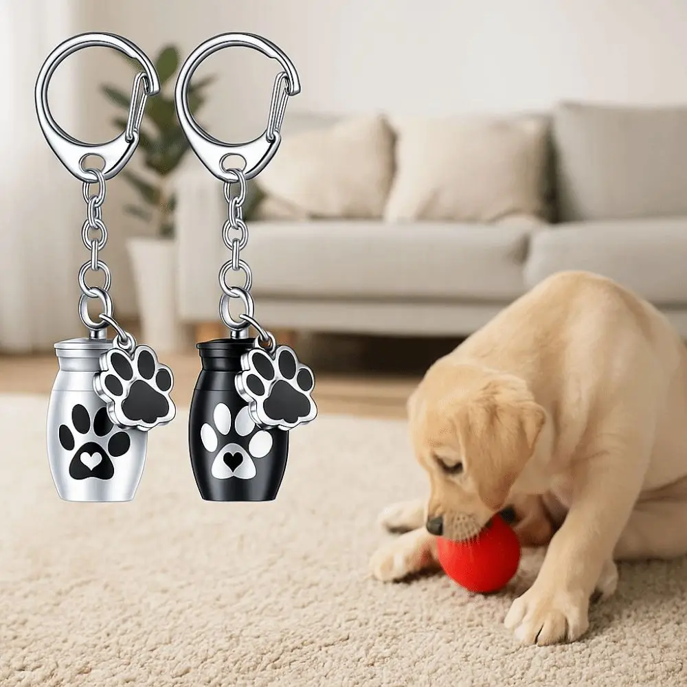 سبائك الألومنيوم الحيوانات الأليفة الجرار المفاتيح باو طباعة ارتداء مقاومة جرة الحيوانات الأليفة قلادة معلقة مقاوم للماء رماد الكلب تذكار شعر الحيوانات الأليفة #3