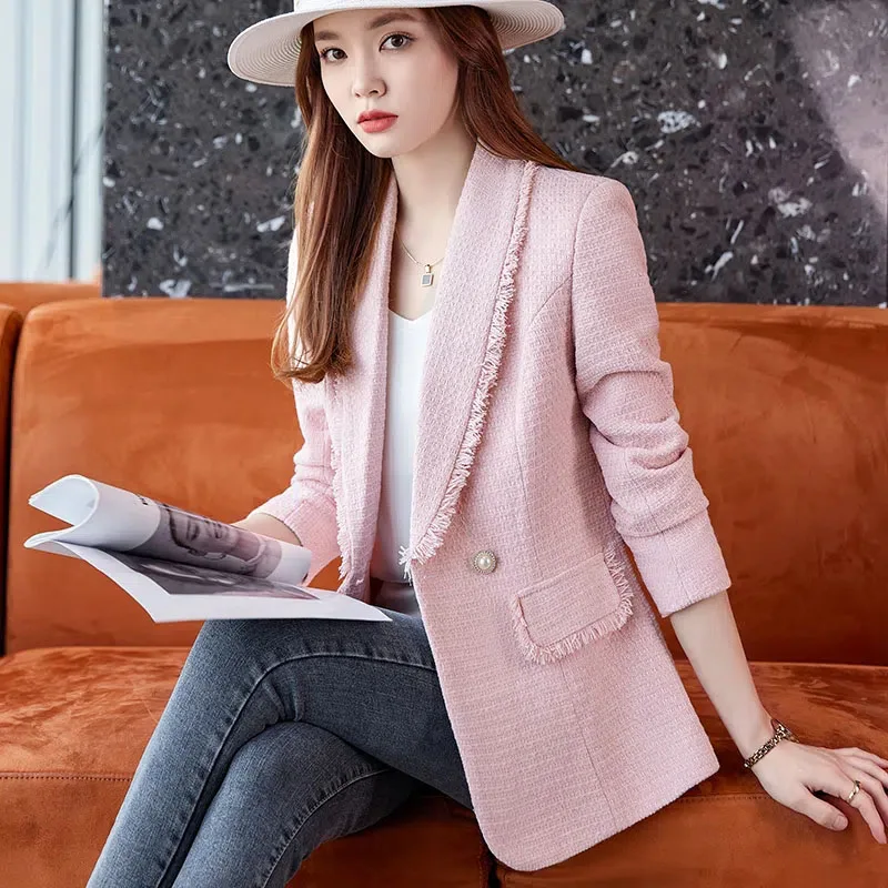 

New Fashion Female Suit Jacket Autumn Winter Design Sense Casual Blazer Quality Office Women's Clothing Outerwear Lining 4XL