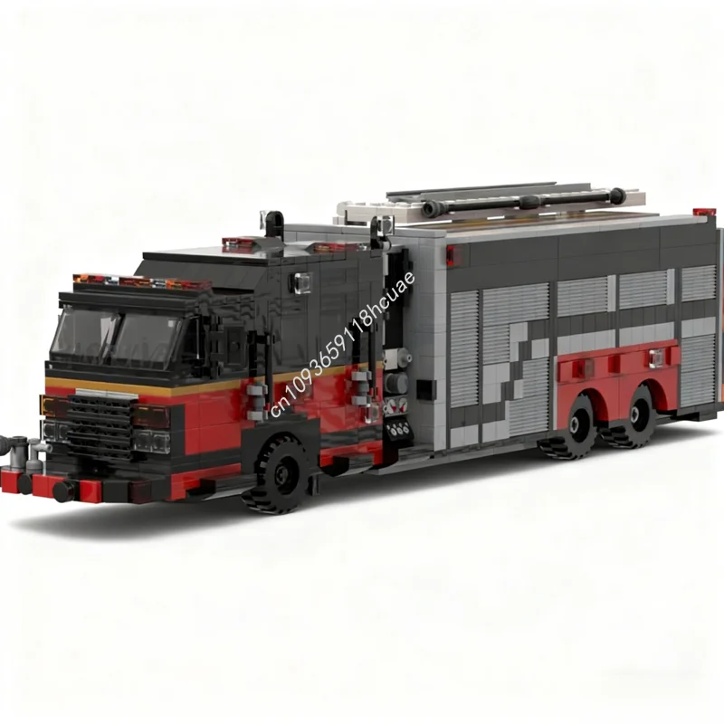 

1401pcs MOC Pierce Saber Pumper Tanker Firetruck Model Building blocks Assemble DIY craft toys Kids Birthday Christmas gifts