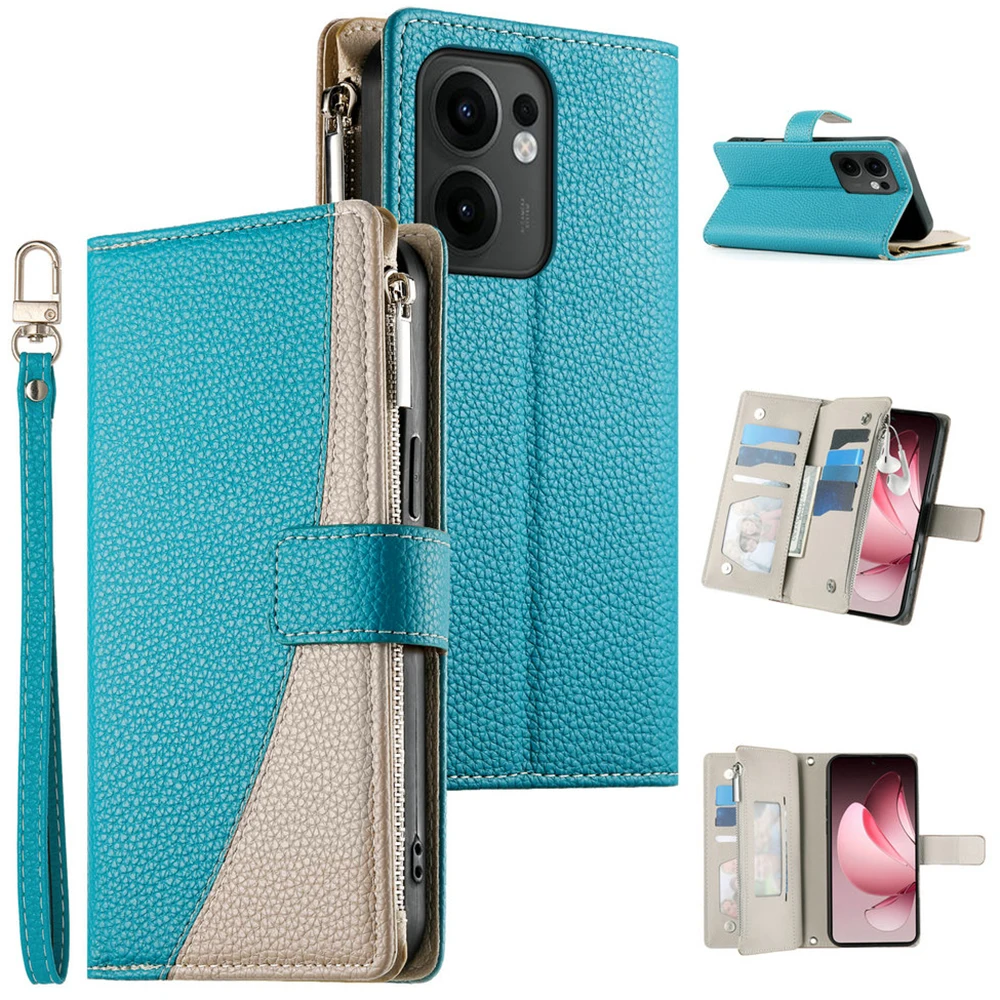 

Reno13 F 13F 13A 12F 11F 11A 14F кожаный чехол-бумажник на молнии для OPPO Reno 13 FS Luxury Cover Reno 10 11 12 14 Pro 12FS Etui