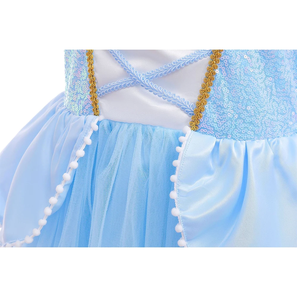 Robe de princesse Cendrillon pour filles, déguisement d'Halloween pour enfants, cadeau d'anniversaire