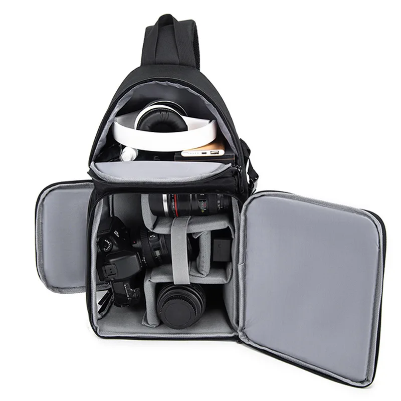 Camera Bag Sling Backpack DSLR/SLR/Mirrorless Camera chest bag with Tripod Holder Photography Backpack Large Cross Body Bags