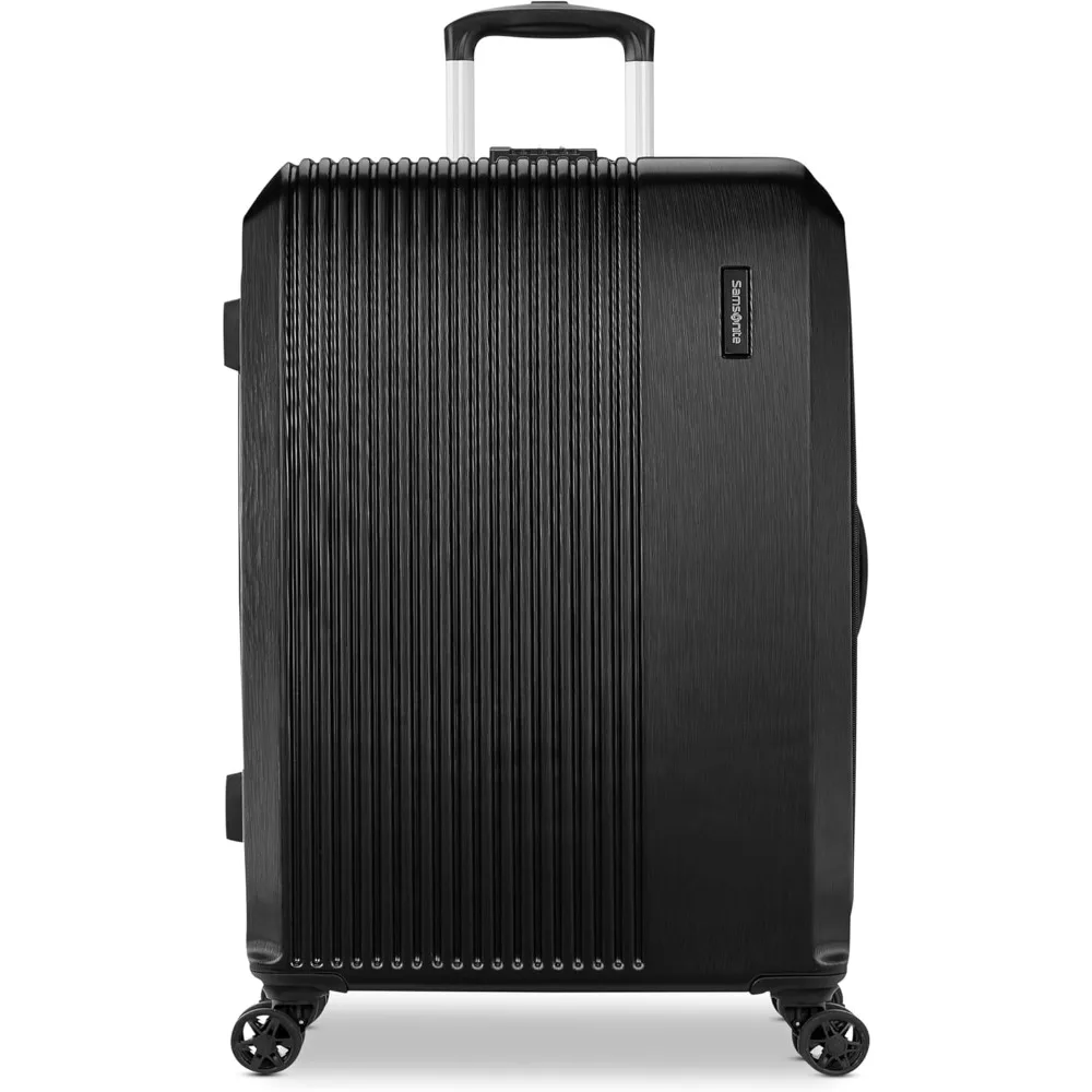 Equipaje giratorio grande y liviano con ruedas duras y duraderas, negro, adecuado para viajes y uso comercial