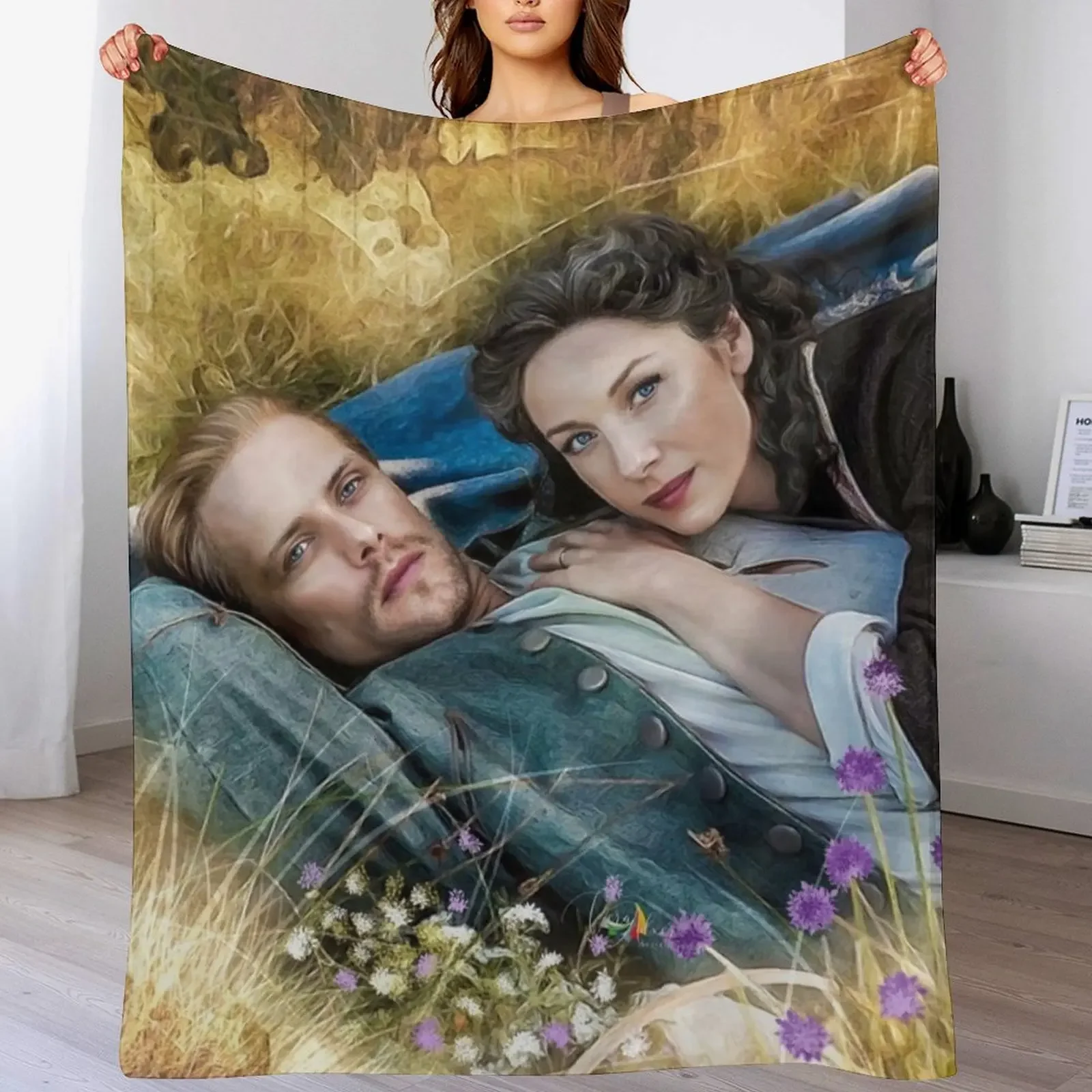 

flowers in the garden Throw Blanket Spring Fall Cozy Throw Blanket for Couch