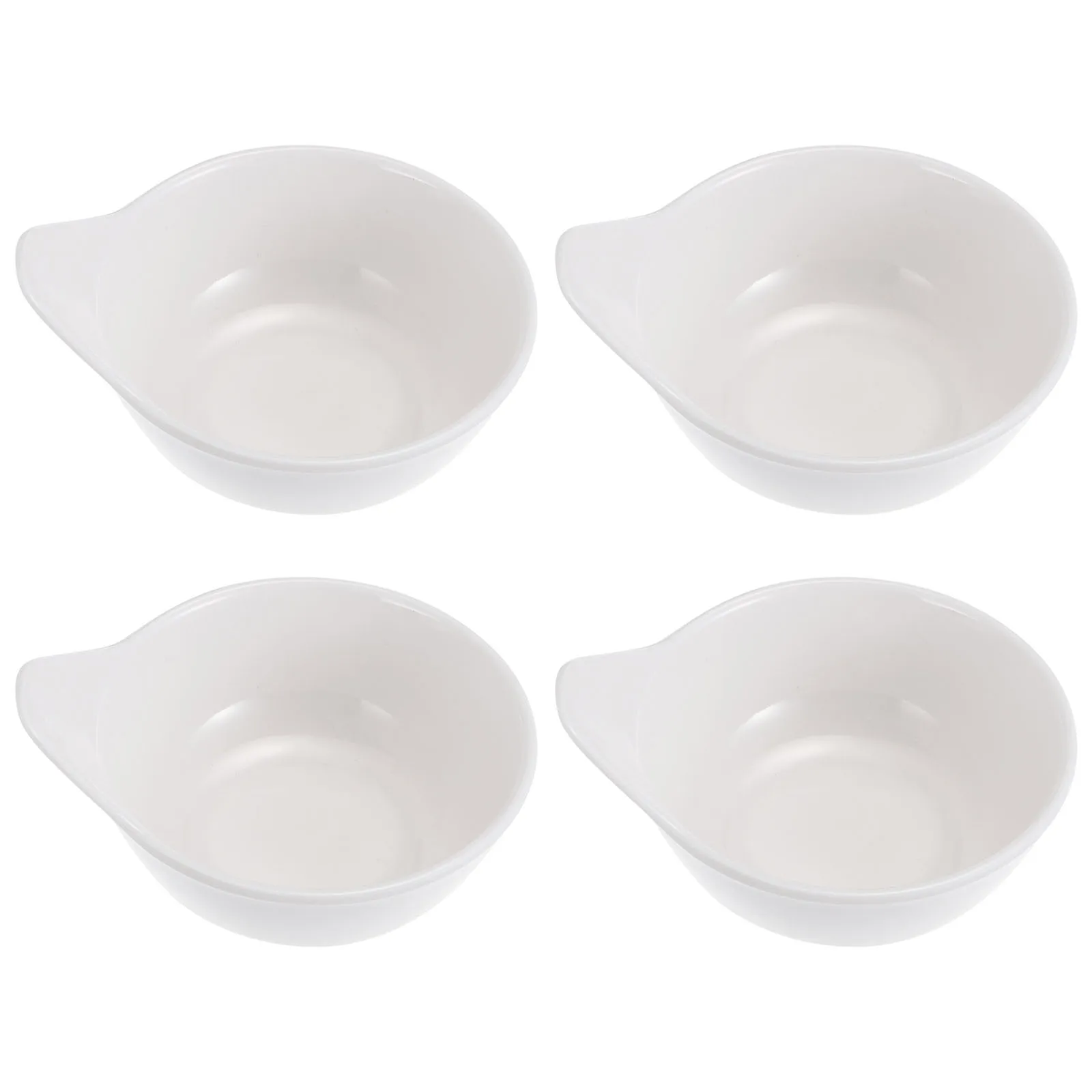 

4 шт. миска с одним ухом, маленькие миски для макания, домашнее блюдо для приправ, тарелка для закусок, пластиковая имитация фарфора, кухонная вечеринка