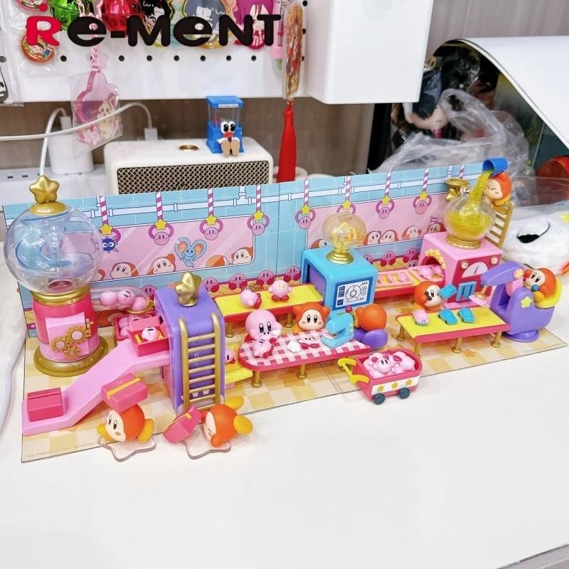 Figurki Re-Ment Waddle Dee's Toy Factory Kirby Blind Box Miniatura Scena Cukierkowa Zabawka Rement Kolekcja Ozdób Prezent dla Dzieci
