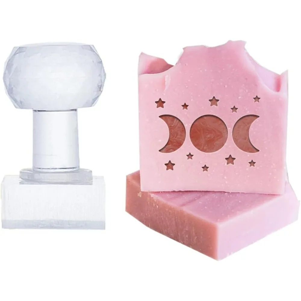 Moon Soap Stamp Star Soap Embossed Acrylic Chapter Imprint for Handmade Soap Cookie Clay Pottery making kit