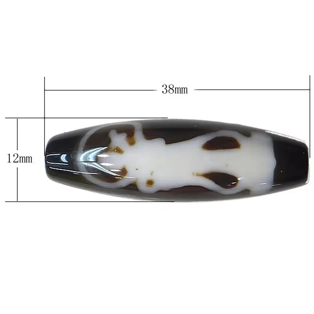 

1PC Natural Tibetan Agate Dzi Beads Oval Ribbon Kuanyin Jewelry Handmade Making DIY Necklace Bracelet Kuan yin Tibetan Dzi Beads