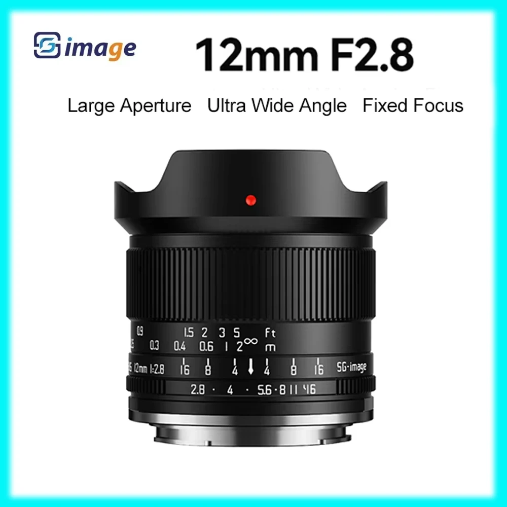 SGimage 12mm F2.8 MF Ultra Wide Angle Prime Lens For Sony E ZVE10 Fuji XF for Canon EOS-M for Canon RF Nikon Z Micro 4/3