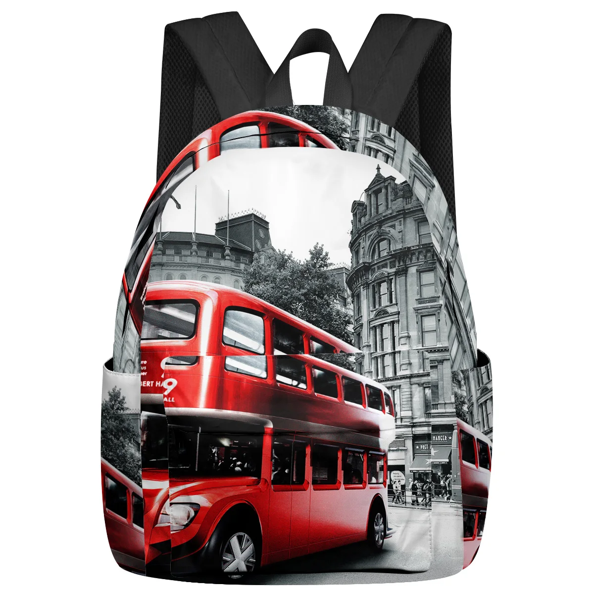 

Red Bus London Street Scenery Feminina Backpacks Teenagers Student School Bags Laptop Backpack Men Women Female Travel Mochila