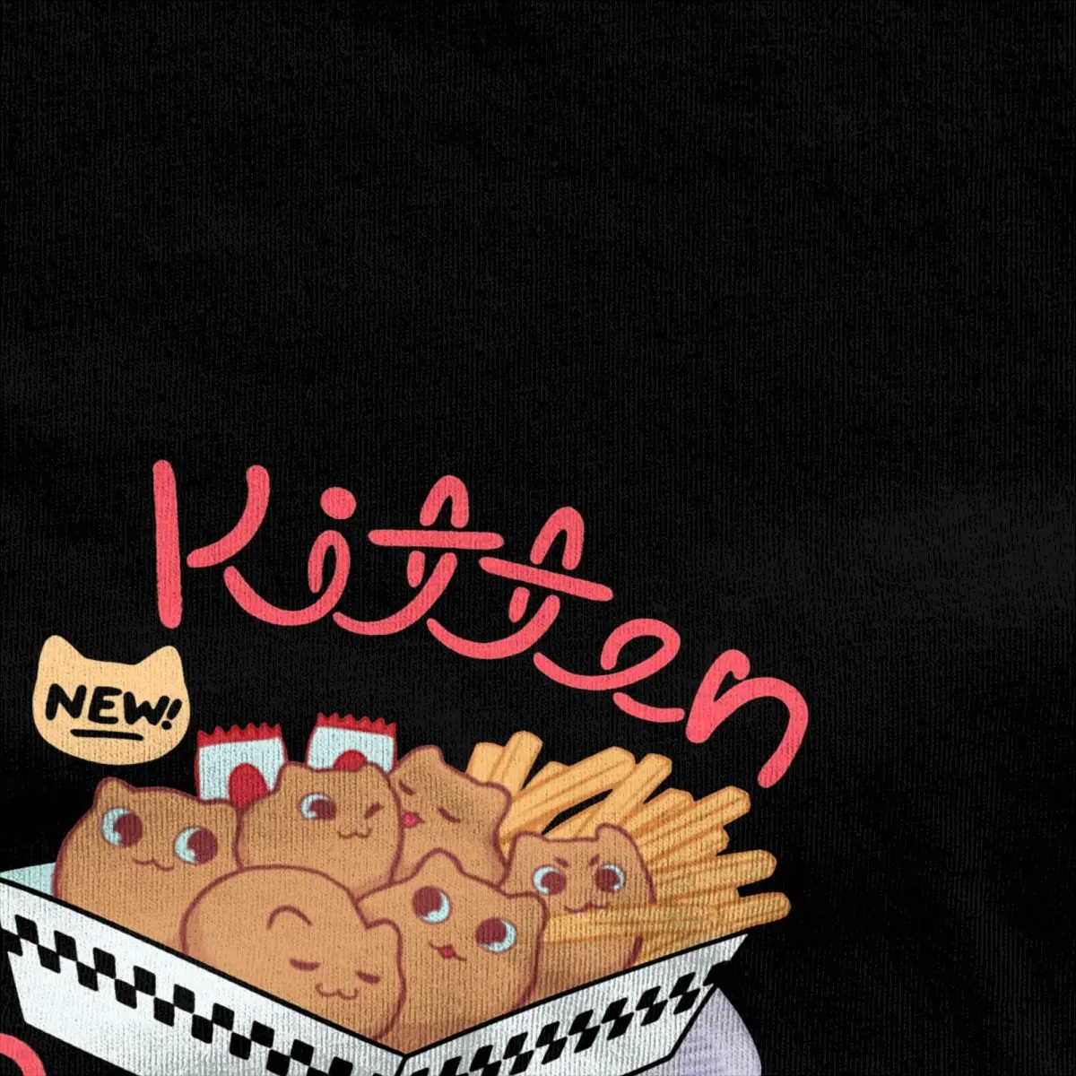 Kitten Nuggets T-Shirt animals Harajuku T-Shirts Short Sleeve Y2K Retro Tops Summer Cotton Crew Neck Oversize Clothing