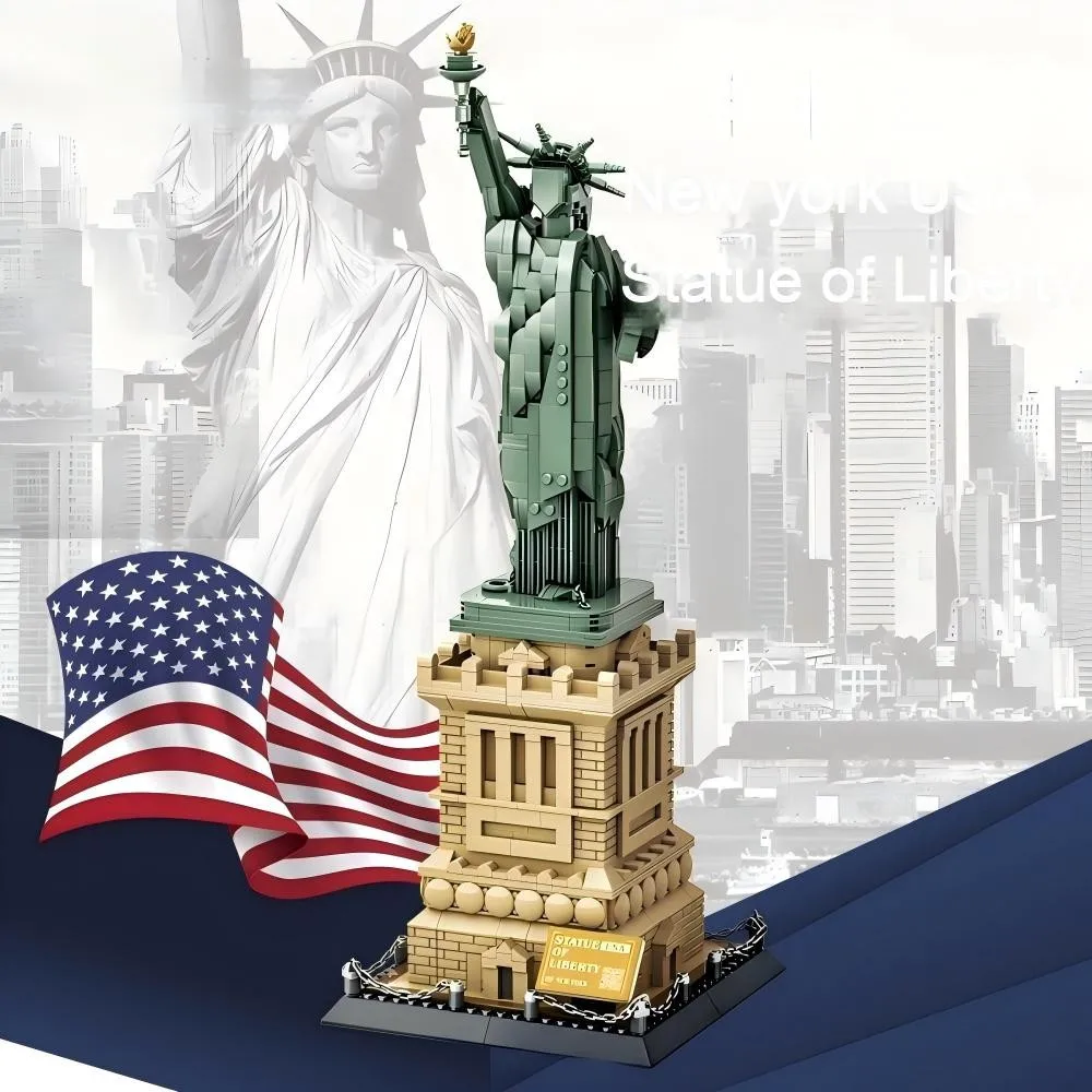 EUA Kit de construção de monumentos arquitetônicos - Coleção de modelos icônicos para DIY, decoração de casa e exibição cultural