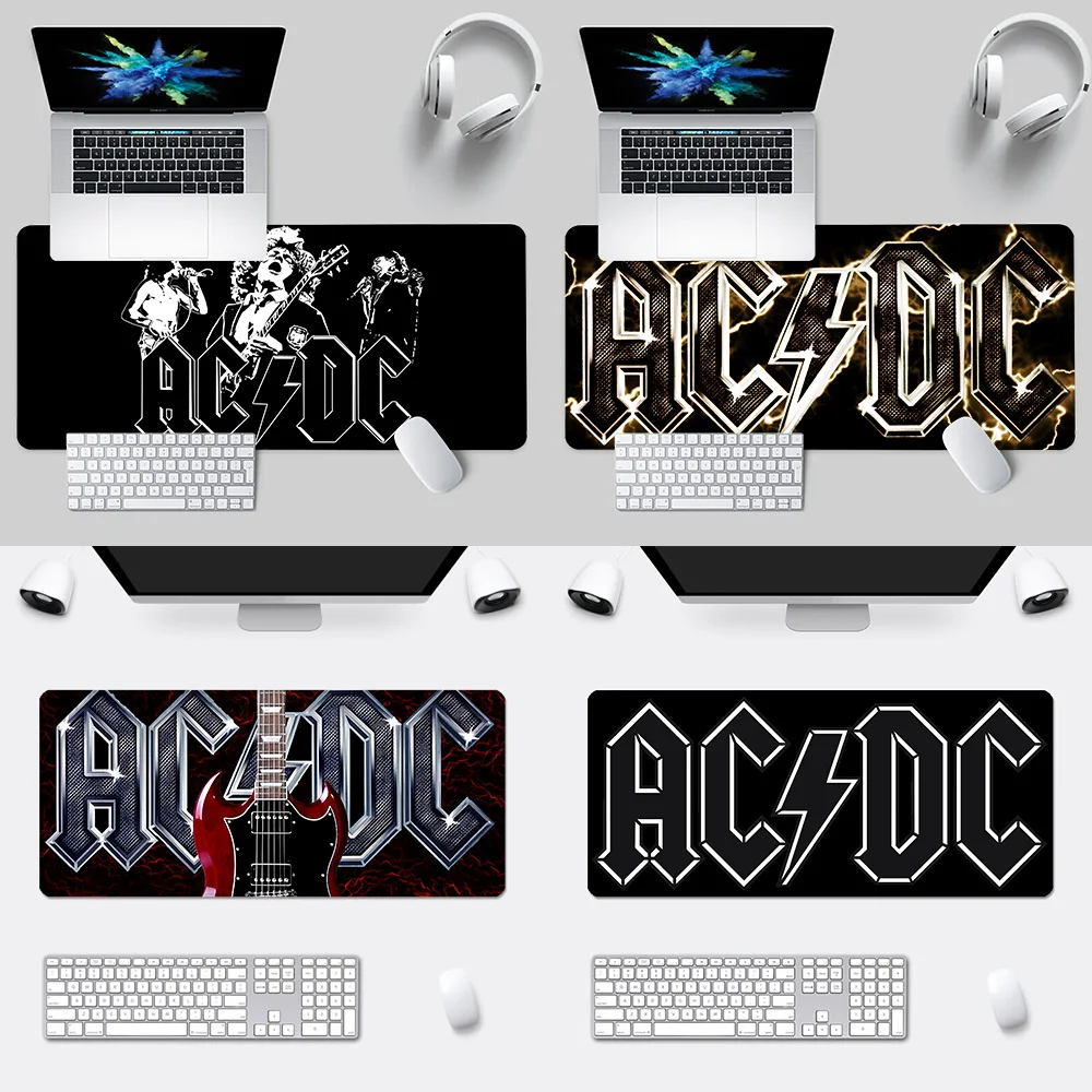 AC/DC Band Mousepad HD Printing Computer Gamers Locking Edge Non-slip Mouse Pad XXL90x40cm Keyboard PC Desk Pad