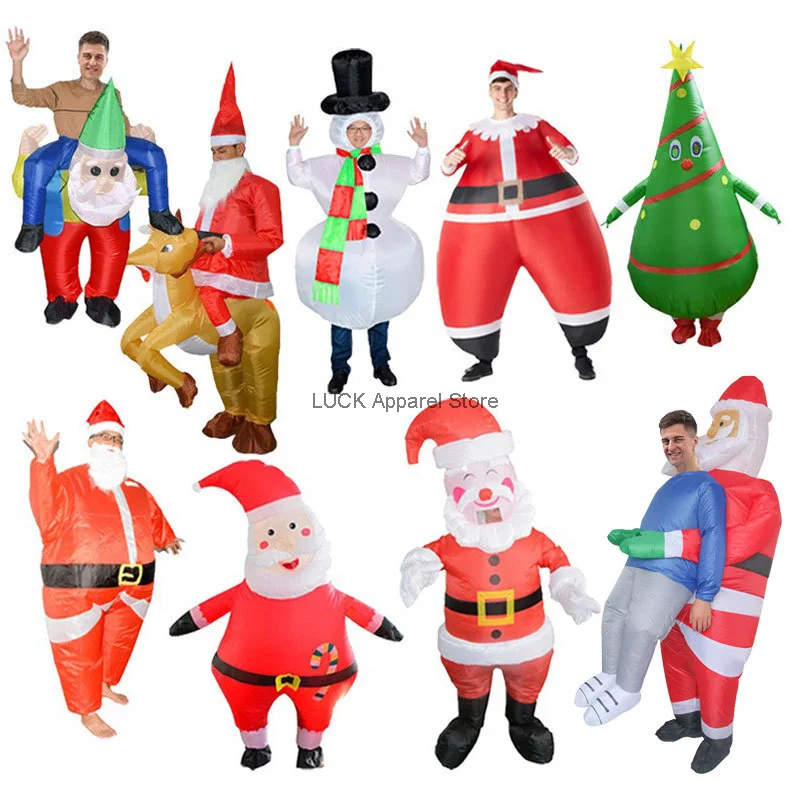 Hot Selling Santa Claus Inflatable Clothes Christmas Tree Inflatable Clothes Christmas Snowman Inflatable Clothes Stage Tree Cos