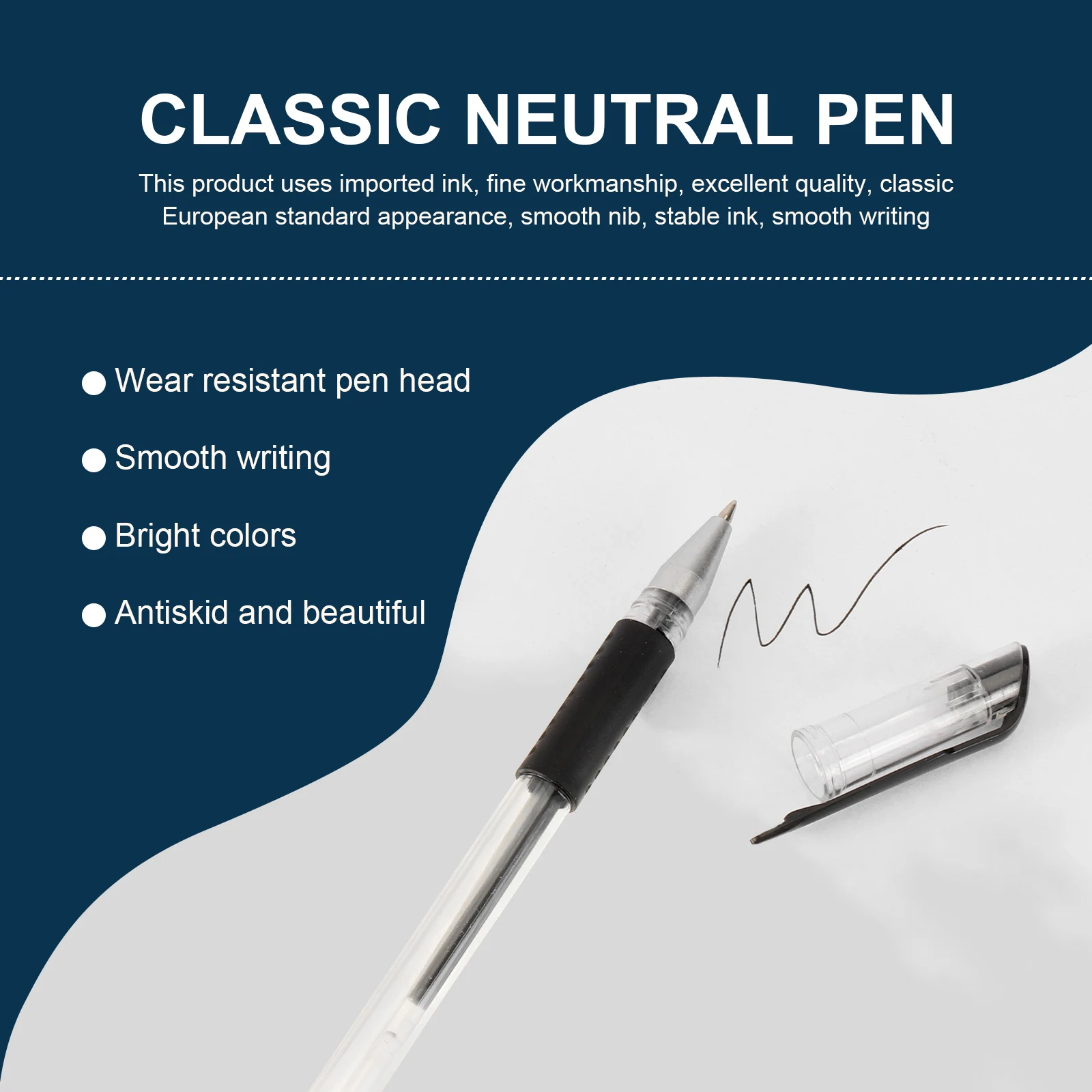 

12 шт. гелевые ручки 0,5 мм Finetip, гладкие струящиеся чернила, минималистичный дизайн, подходит для дома, школы, офиса, синие, черные, красные гелевые ручки