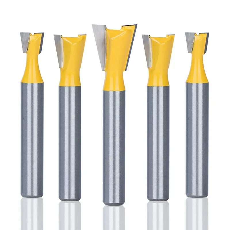 CMCP  Dovetail Joint Router Bit 6mm 1/4 8mm Shank 14 Degrees Woodworking Engraving Bit Milling Cutter for Wood