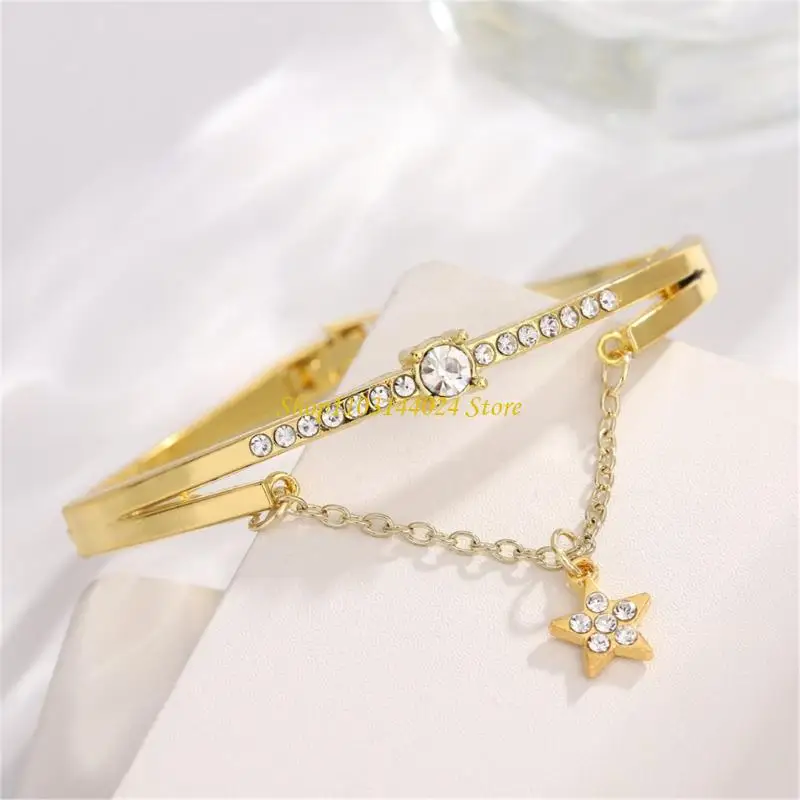 N5KE Cool Unique Bangles Geometric Bracelets Party Jewelry Punk Bridal Bracelet Alloy Texture Present for Women and Men