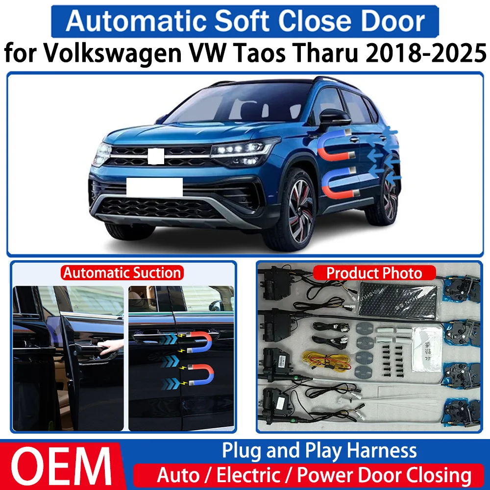 

for Volkswagen VW Taos Tharu 2018-2025 Car Automatic Soft Close Door Electric Suction Kit Auto Power Closing System Plug＆play