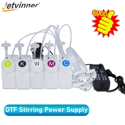 250ml Ink Bottle DTF CISS White Ink Tank With Stirrer Mixer Ink Tank Power Supply For  L1800 R1390 L805 DTF Printer Ink tank