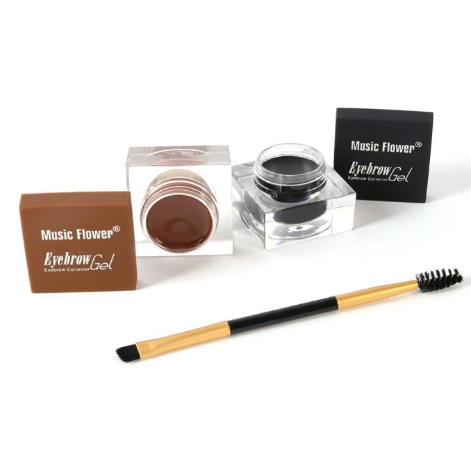 Matte Eyeliner Eyebrow Cream Gel Waterproof Long Lasting Contouring Brown Black Brow Cream Wild Eyes Brow liner Cream With Brush