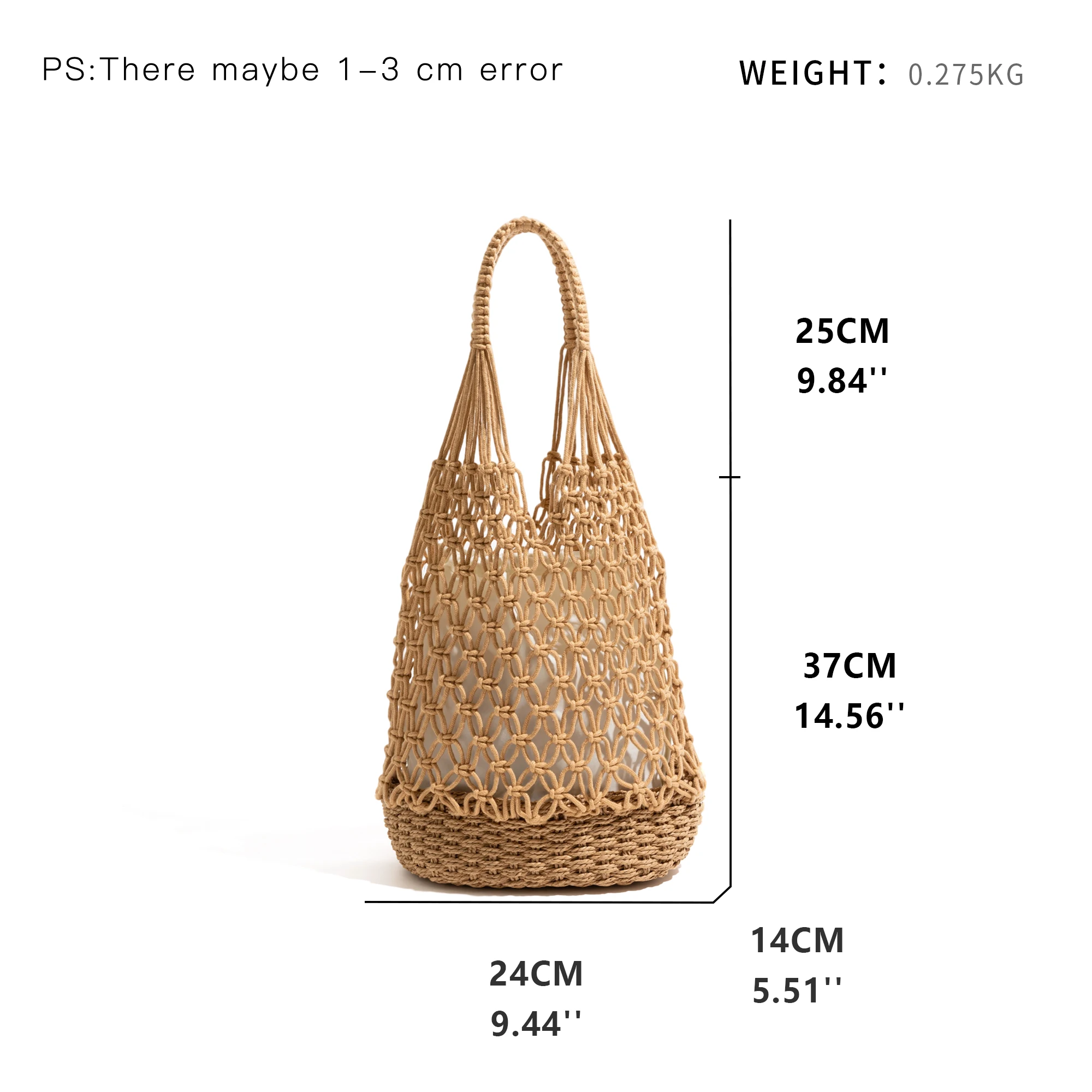 CKKUI 2026 New Women's Cotton Thread Bucket Bags Vintage Hollow Mesh Shoulder Bag Large Capacity Design Beach Handbag